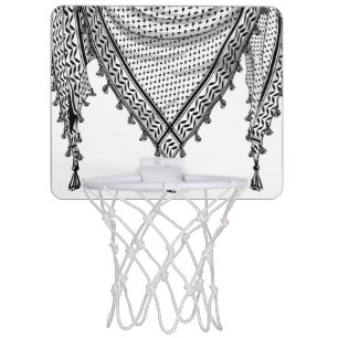 Keffiyeh Palestinian Scarf Traditional Fabric Mini Basketball Hoop