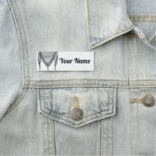 Keffiyeh Palestinian Scarf Traditional Fabric Name Tag