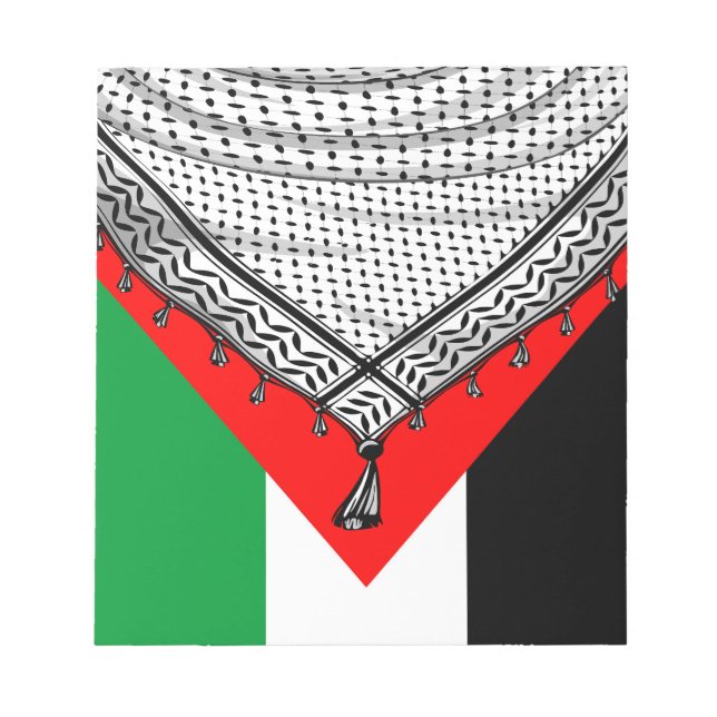 Keffiyeh Palestinian Scarf Traditional Fabric Notepad (Front)