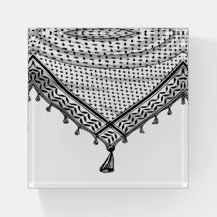 Keffiyeh Palestinian Scarf Traditional Fabric Paperweight