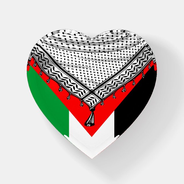 Keffiyeh Palestinian Scarf Traditional Fabric Paperweight (Front)