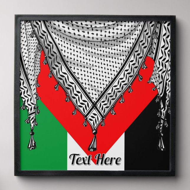 Keffiyeh Palestinian Scarf Traditional Fabric Peel And Stick Photo Tile (Front Set)