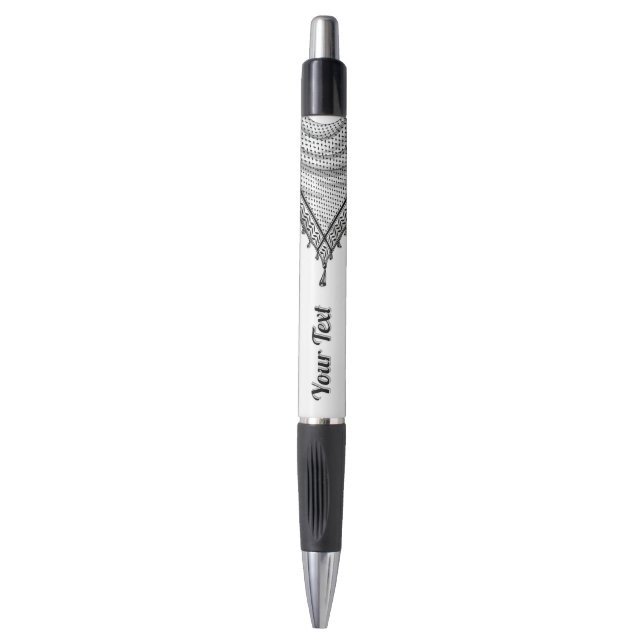 Keffiyeh Palestinian Scarf Traditional Fabric Pen (Front Vertical)