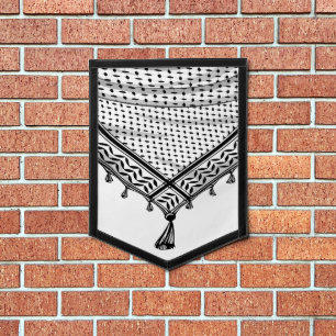 Keffiyeh Palestinian Scarf Traditional Fabric Pennant