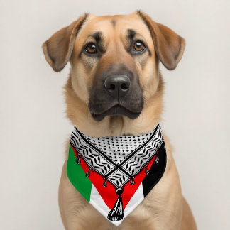 Keffiyeh Palestinian Scarf Traditional Fabric Pet Bandana Collar