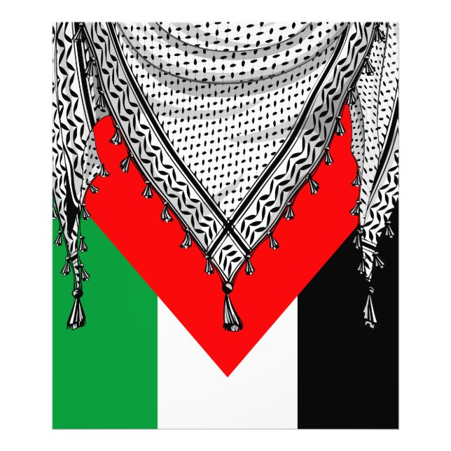 Keffiyeh Palestinian Scarf Traditional Fabric Photo Print (Front)