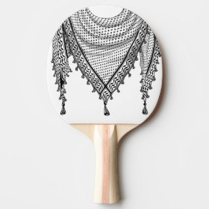 Keffiyeh Palestinian Scarf Traditional Fabric Ping Pong Paddle