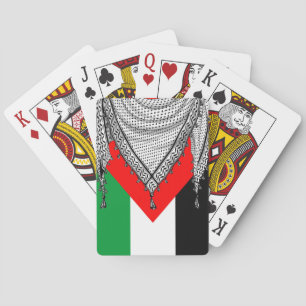 Keffiyeh Palestinian Scarf Traditional Fabric Poker Cards