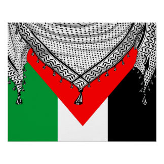 Keffiyeh Palestinian Scarf Traditional Fabric Poster