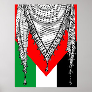 Keffiyeh Palestinian Scarf Traditional Fabric Poster