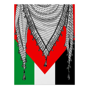 Keffiyeh Palestinian Scarf Traditional Fabric Poster