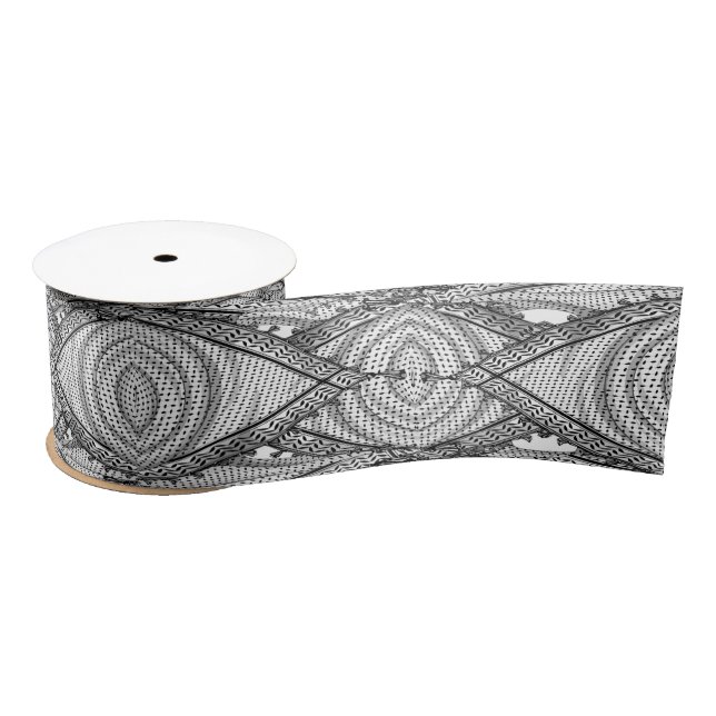 Keffiyeh Palestinian Scarf Traditional Fabric Satin Ribbon (Spool)