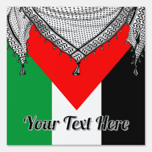 Keffiyeh Palestinian Scarf Traditional Fabric Sign