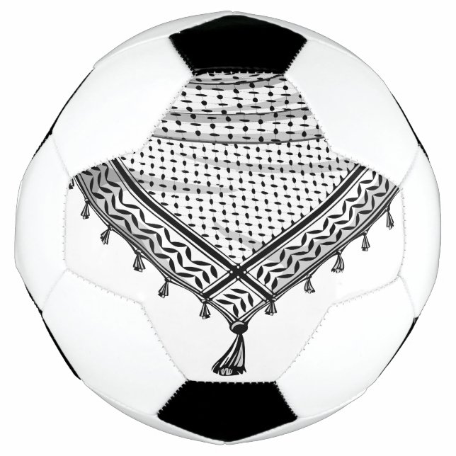Keffiyeh Palestinian Scarf Traditional Fabric Soccer Ball (Front)