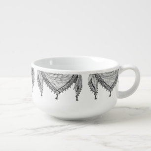Keffiyeh Palestinian Scarf Traditional Fabric Soup Mug