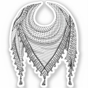 Keffiyeh Palestinian Scarf Traditional Fabric Sticker