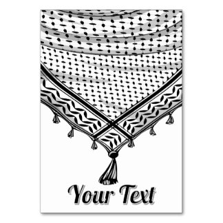Keffiyeh Palestinian Scarf Traditional Fabric Table Number