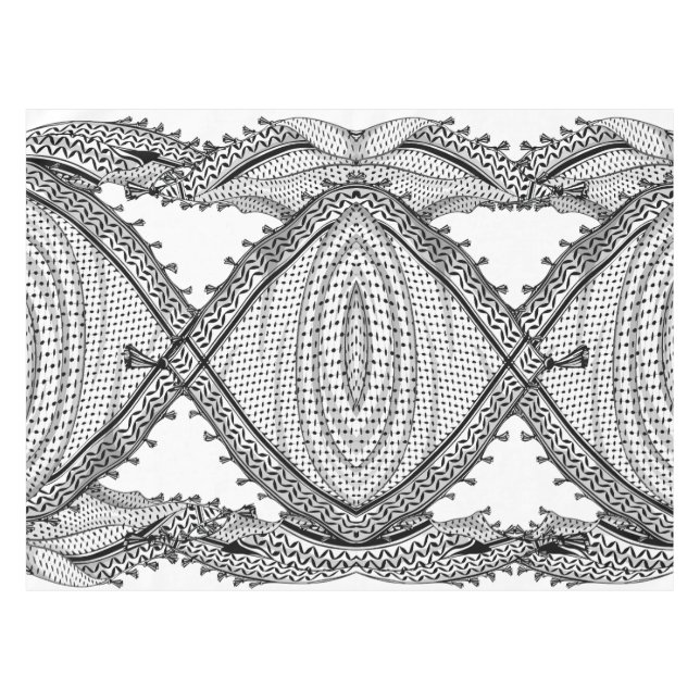 Keffiyeh Palestinian Scarf Traditional Fabric Tablecloth (Front (Horizontal))