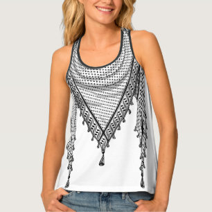 Keffiyeh Palestinian Scarf Traditional Fabric Tank Top