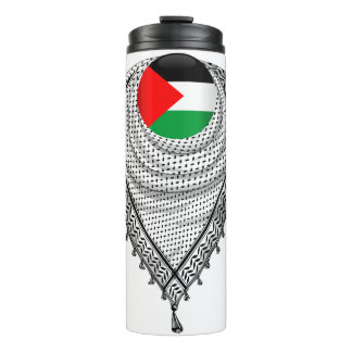 Keffiyeh Palestinian Scarf Traditional Fabric Thermal Tumbler