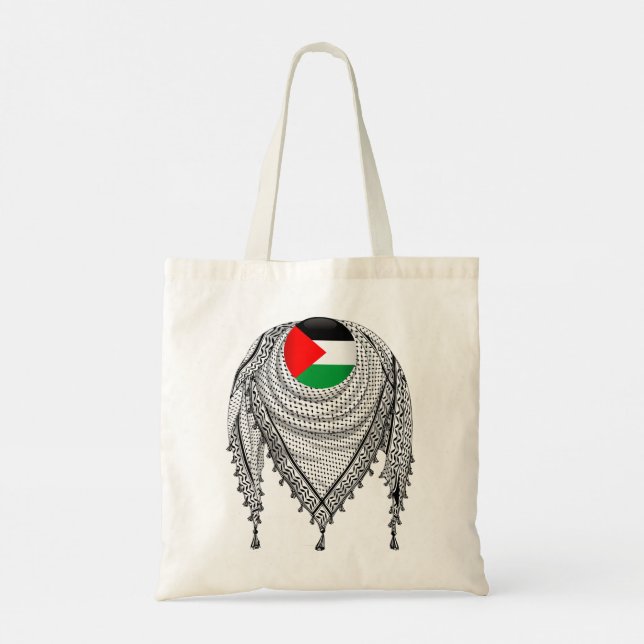 Keffiyeh Palestinian Scarf Traditional Fabric Tote Bag (Back)