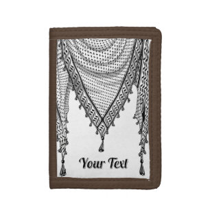 Keffiyeh Palestinian Scarf Traditional Fabric Tri-fold Wallet