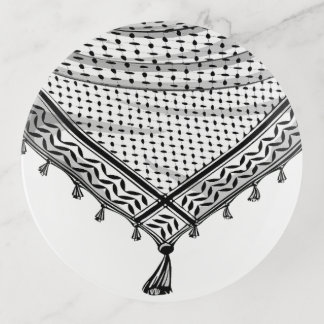 Keffiyeh Palestinian Scarf Traditional Fabric Trinket Tray
