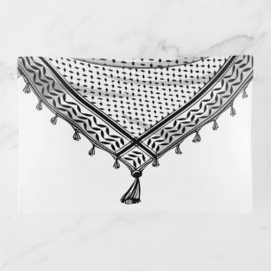 Keffiyeh Palestinian Scarf Traditional Fabric Trinket Tray