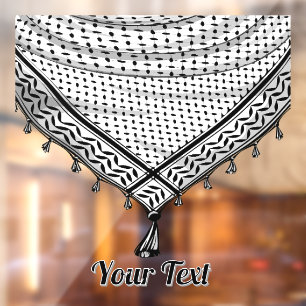 Keffiyeh Palestinian Scarf Traditional Fabric Window Cling