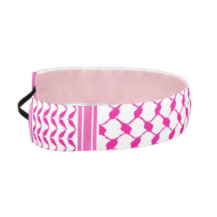 Keffiyeh Pink Palestine Pattern Athletic Headband