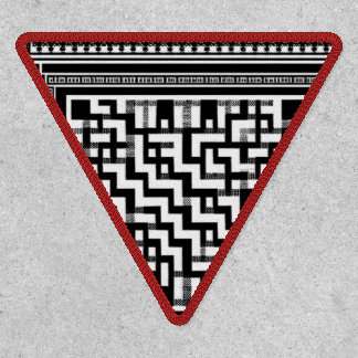 keffiyeh red inverted triangle patch