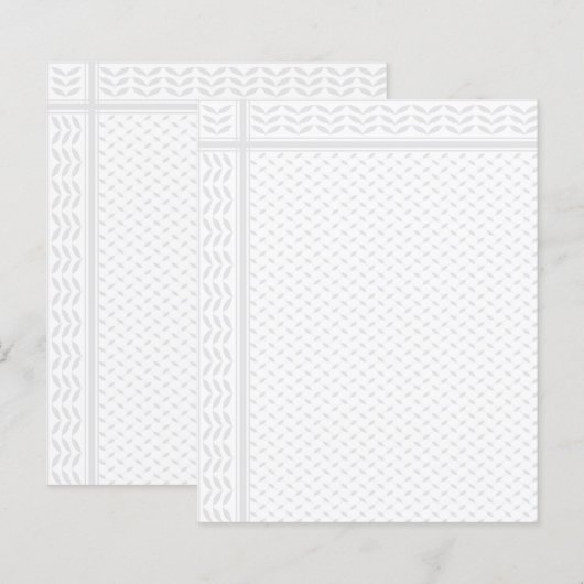 Keffiyeh Symbol of Palestine Resistance Pattern (Front/Back)