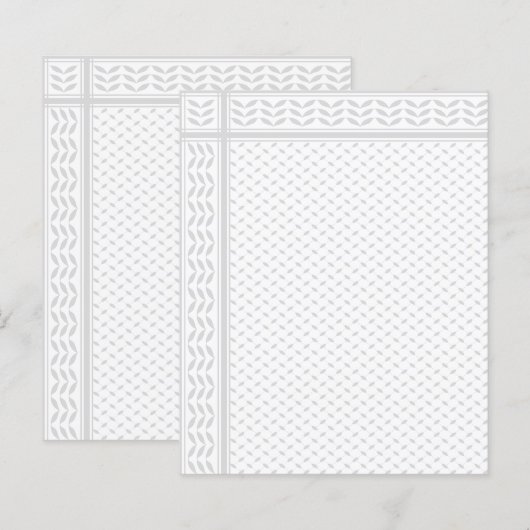 Keffiyeh Symbol of Palestine Resistance Pattern (Front/Back)