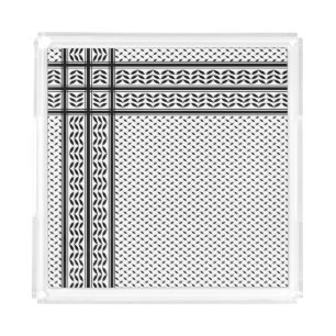 Keffiyeh Symbol of Palestine Resistance Pattern Acrylic Tray