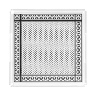 Keffiyeh Symbol of Palestine Resistance Pattern Acrylic Tray