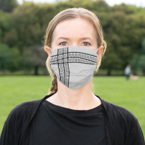 Keffiyeh Symbol of Palestine Resistance Pattern Adult Cloth Face Mask