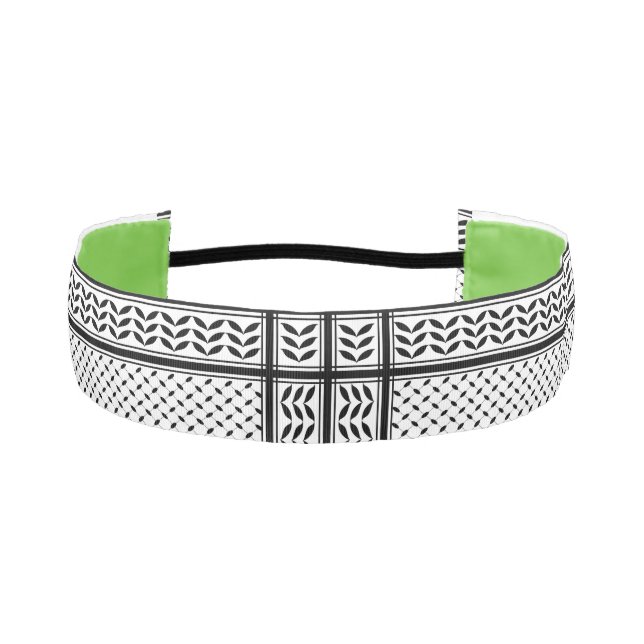 Keffiyeh Symbol of Palestine Resistance Pattern Athletic Headband (Front)