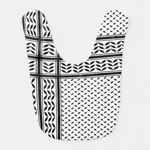 Keffiyeh Symbol of Palestine Resistance Pattern Baby Bib