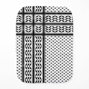 Keffiyeh Symbol of Palestine Resistance Pattern Baby Burp Cloth