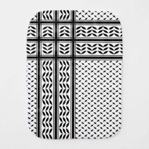 Keffiyeh Symbol of Palestine Resistance Pattern Baby Burp Cloth