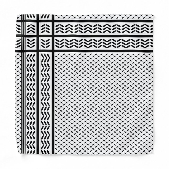 Keffiyeh Symbol of Palestine Resistance Pattern Bandana (Front)