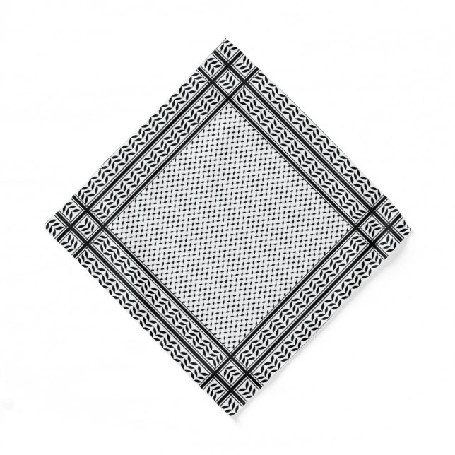 Keffiyeh Symbol of Palestine Resistance Pattern Bandana (Front)