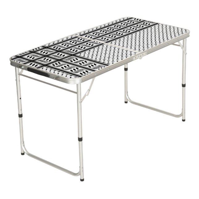 Keffiyeh Symbol of Palestine Resistance Pattern Beer Pong Table (Angled)