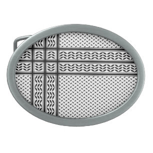 Keffiyeh Symbol of Palestine Resistance Pattern Belt Buckle