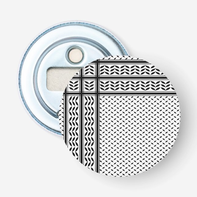 Keffiyeh Symbol of Palestine Resistance Pattern Bottle Opener (Front)