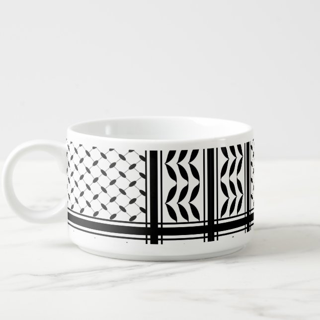 Keffiyeh Symbol of Palestine Resistance Pattern Bowl (Right)