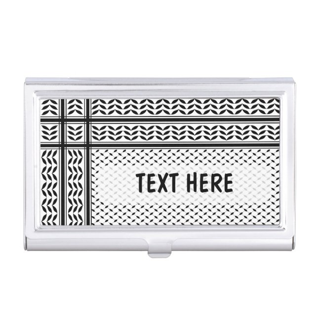 Keffiyeh Symbol of Palestine Resistance Pattern Business Card Case (Front)