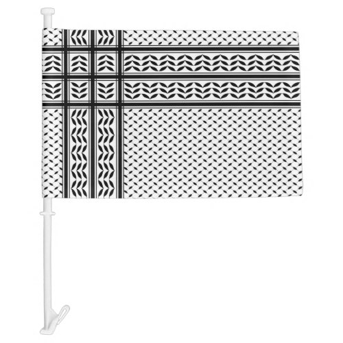 Keffiyeh Symbol of Palestine Resistance Pattern Car Flag