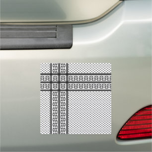 Keffiyeh Symbol of Palestine Resistance Pattern Car Magnet