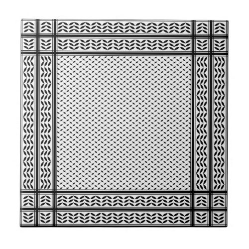 Keffiyeh Symbol of Palestine Resistance Pattern Ceramic Tile